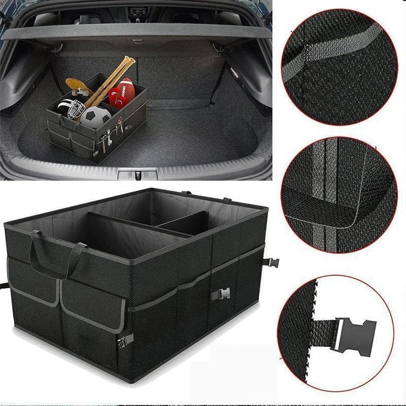 Organisateur de Coffre Voiture 55–65 L – Pliable, Renforcé et Modulable