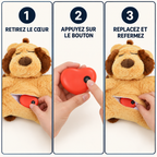 Peluche apaisante pour chien avec battements de cœur