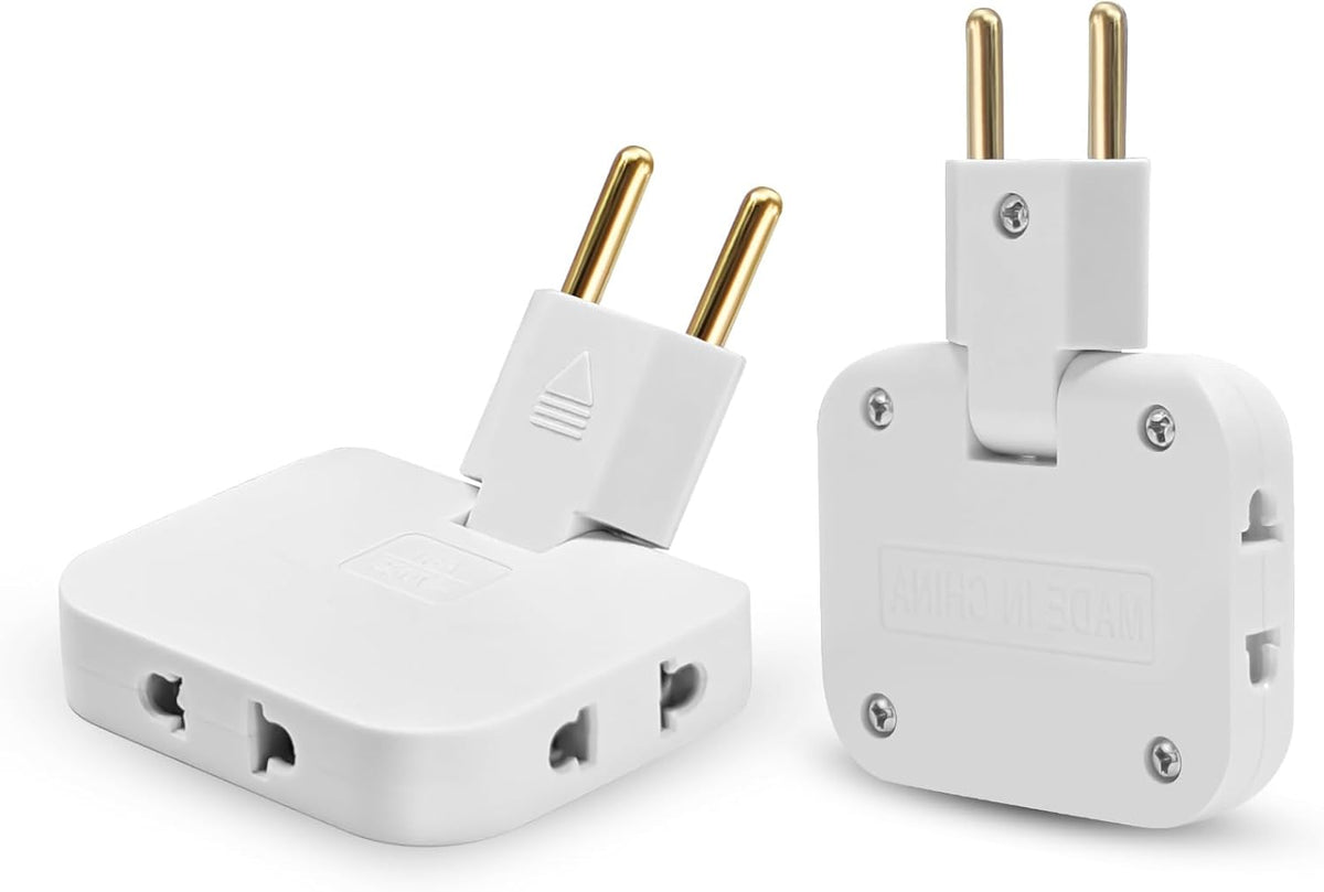 Adaptateur mural pivotant 3 prises – Format compact