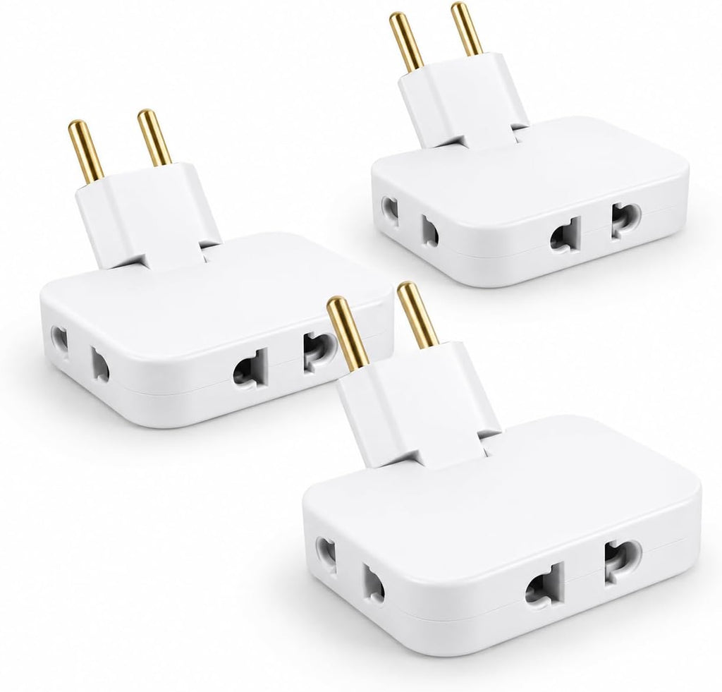 Adaptateur mural pivotant 3 prises – Format compact