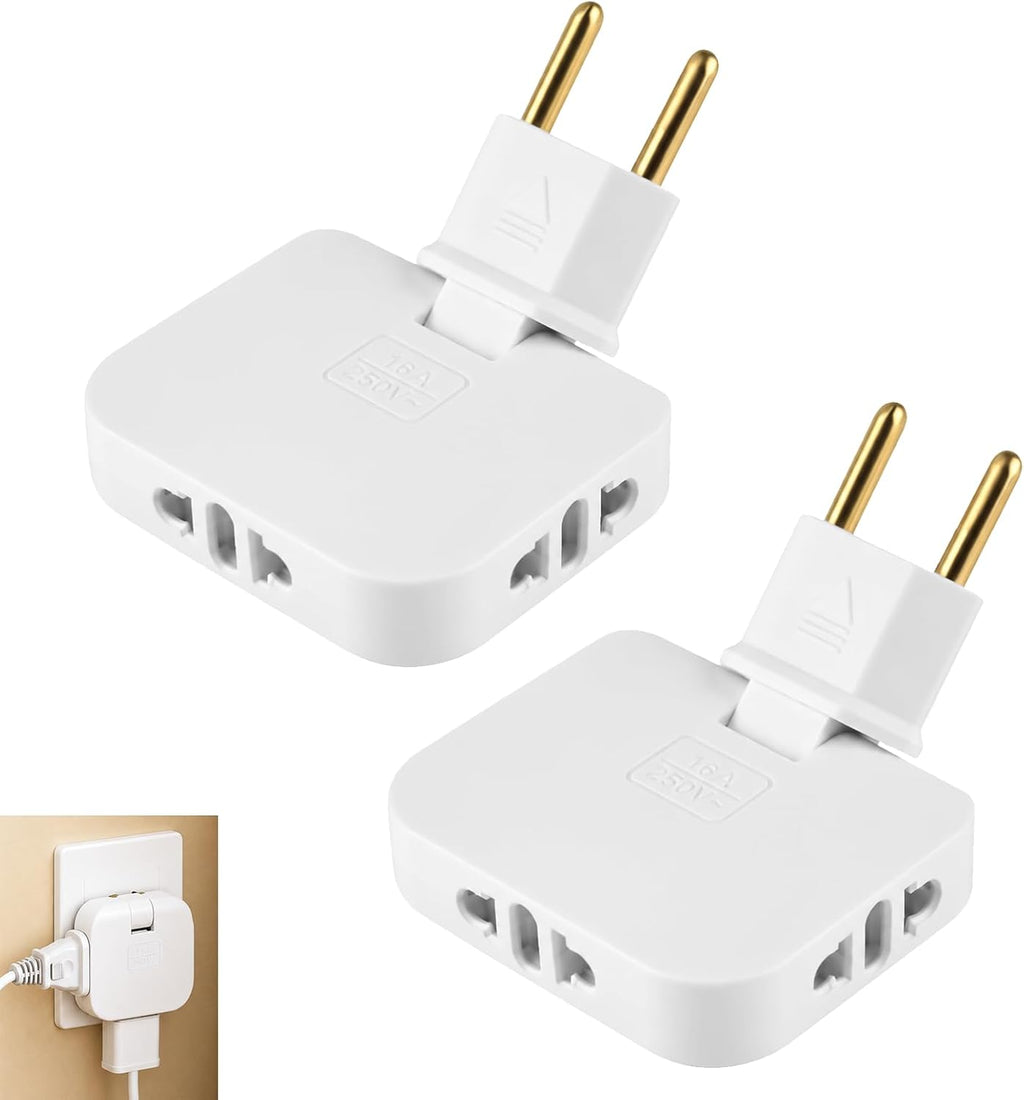Adaptateur mural pivotant 3 prises – Format compact