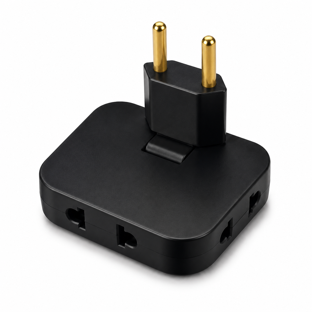 Adaptateur mural pivotant 3 prises – Format compact