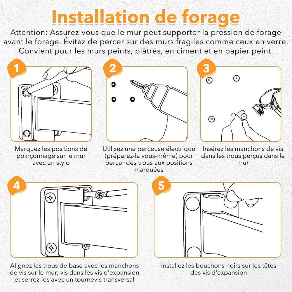 Étendoir mural pliable gain de place
