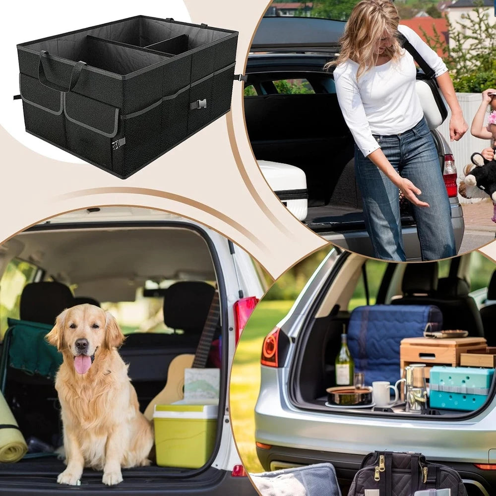 Organisateur de Coffre Voiture 55–65 L – Pliable, Renforcé et Modulable