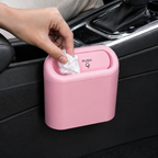 Mini-poubelle de voiture compacte avec couvercle à pression