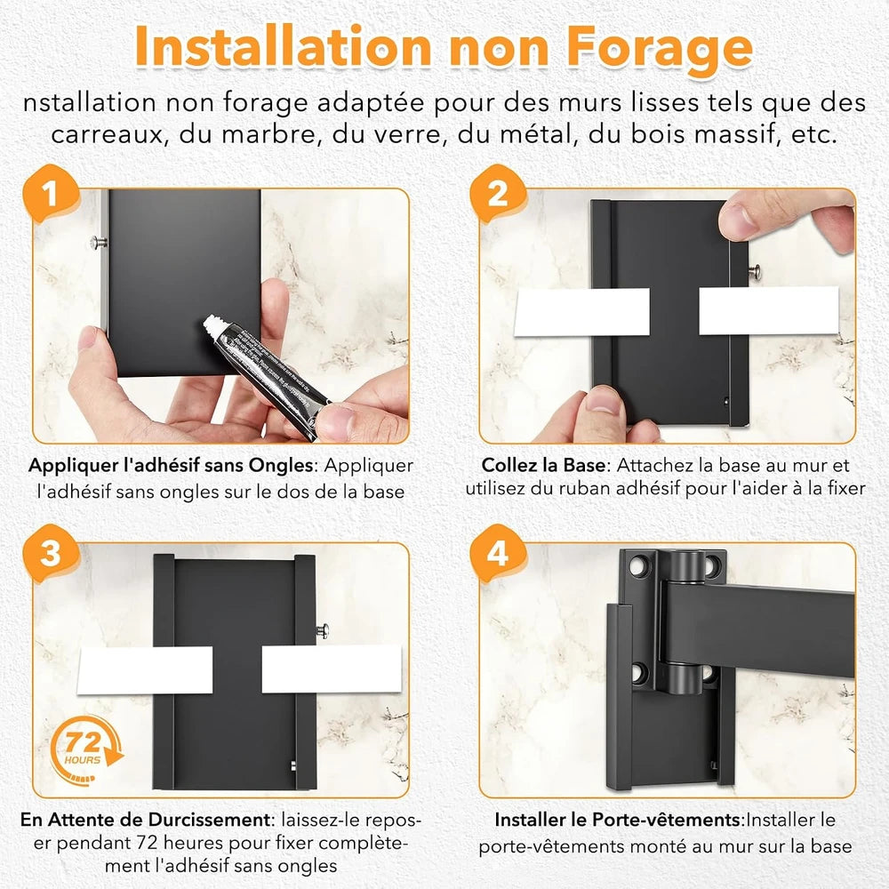 Étendoir mural pliable gain de place