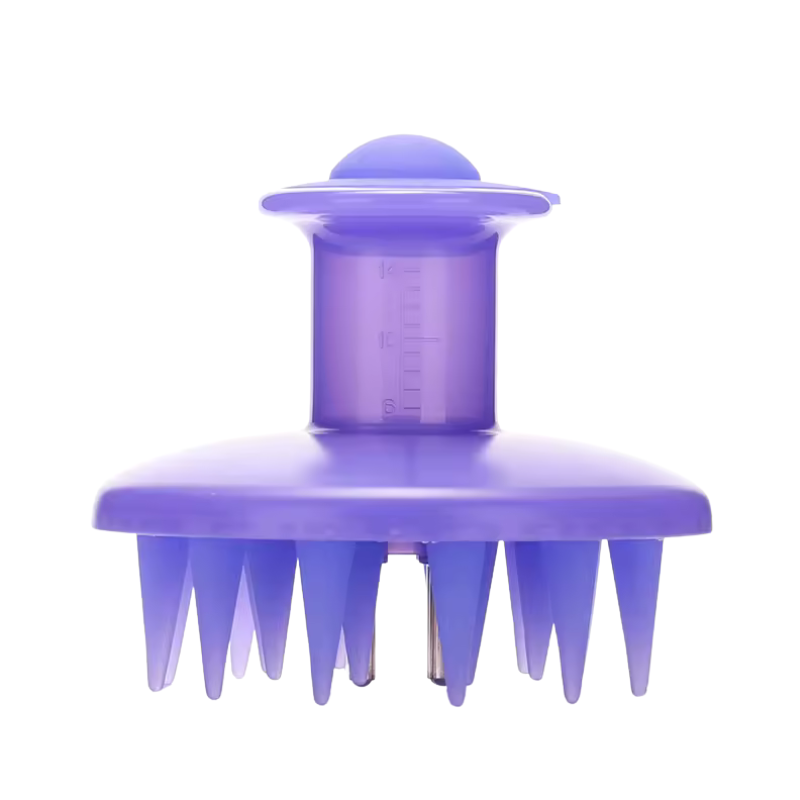 Brosse applicatrice d’huile et masseur du cuir chevelu 2-en-1